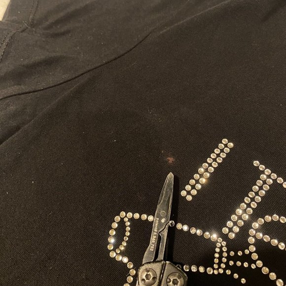 I Tease & Blow Funny Cosmetologist Rhinestone Crystal Logo Black Tshirt - S - Picture 3 of 6